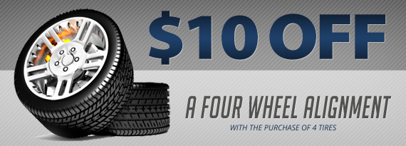 $10 Off A Four Wheel Alignment